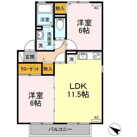 長崎県西彼杵郡時津町元村郷 2LDK アパート 賃貸物件詳細