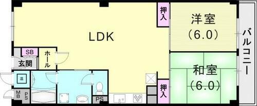  2LDK（68.75平米）システムキッチン・独立洗面台