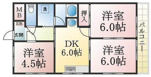兵庫県神戸市垂水区西脇２丁目 西舞子駅 3DK アパート 賃貸物件詳細