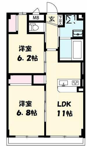 千葉県流山市大字東深井 運河駅 2LDK マンション 賃貸物件詳細