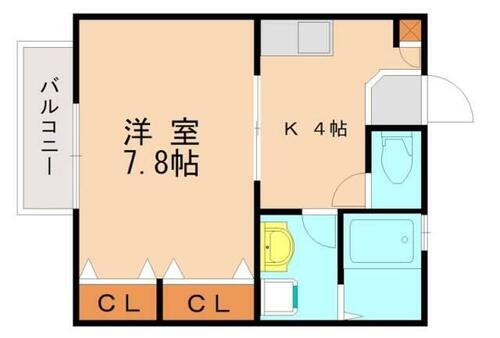 サニーコート若宮 2階 1K 賃貸物件詳細