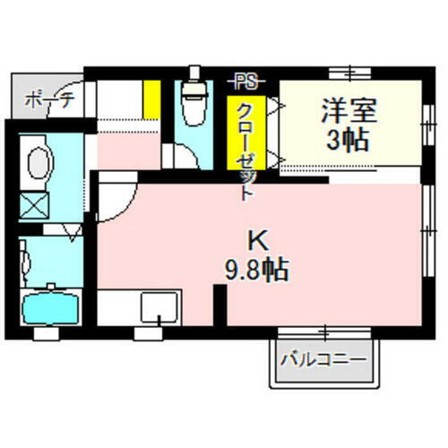 群馬県高崎市上佐野町 高崎駅 1SK アパート 賃貸物件詳細