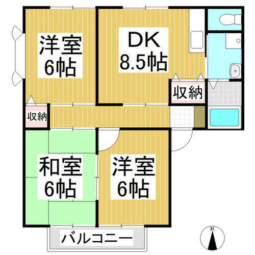 長野県長野市大字若槻東条 信濃吉田駅 3DK アパート 賃貸物件詳細