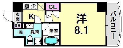 兵庫県神戸市灘区岩屋南町 岩屋駅 1K マンション 賃貸物件詳細