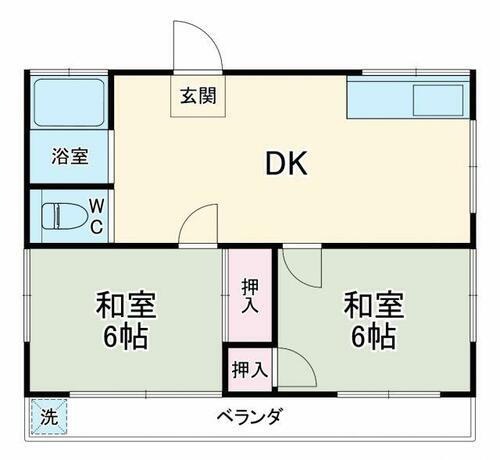 神奈川県藤沢市亀井野 六会日大前駅 2DK アパート 賃貸物件詳細