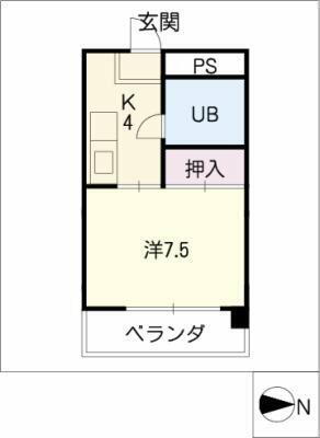 岐阜県岐阜市黒野南２丁目 岐阜駅 1K マンション 賃貸物件詳細