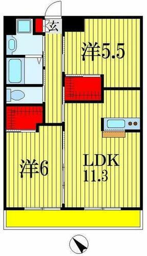 千葉県千葉市中央区登戸３丁目 千葉駅 2LDK マンション 賃貸物件詳細