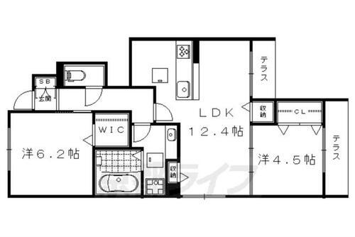 京都府京都市左京区岩倉幡枝町 国際会館駅 2LDK アパート 賃貸物件詳細