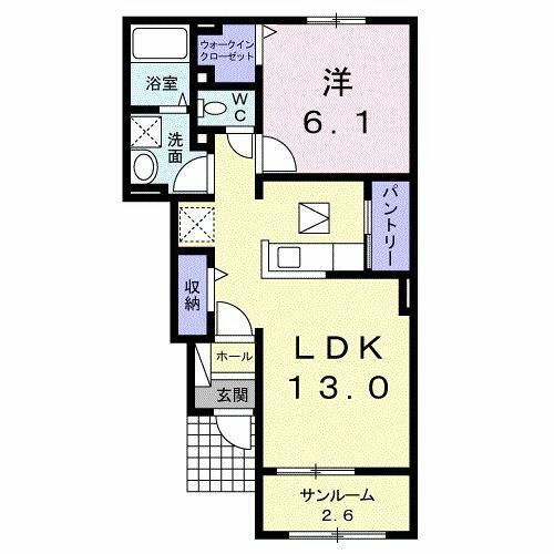 栃木県足利市五十部町 山前駅 1LDK アパート 賃貸物件詳細
