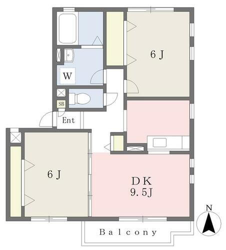 ファミール学園西Ａ 2階 2DK 賃貸物件詳細