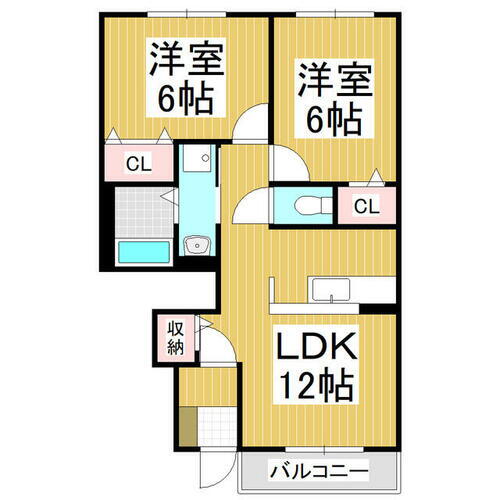 長野県松本市大字岡田松岡 北松本駅 2LDK アパート 賃貸物件詳細