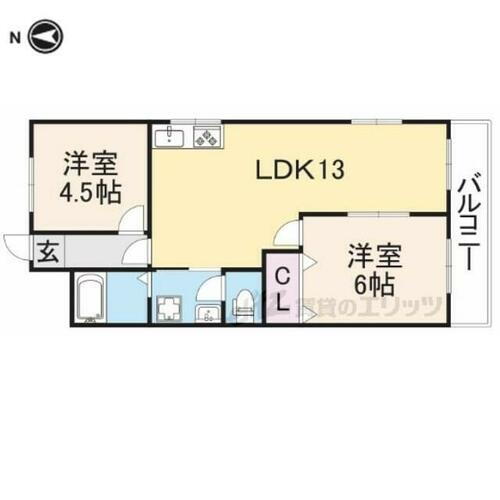 大阪府寝屋川市木屋元町 香里園駅 2LDK アパート 賃貸物件詳細