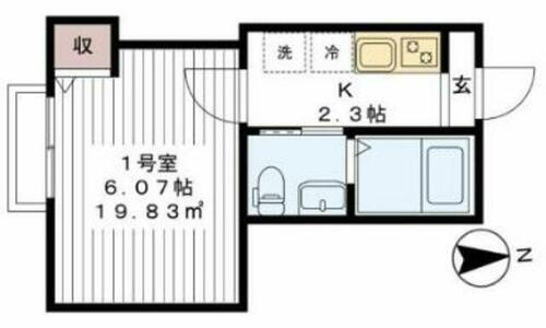 千葉県鎌ケ谷市中佐津間１丁目 六実駅 1K アパート 賃貸物件詳細