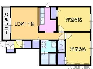 ｗｅｓｔ　ｃｏｕｒｔ（ウエストコート） 1階 2LDK 賃貸物件詳細