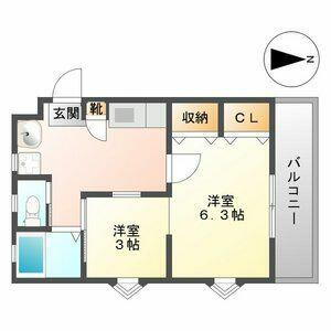 福岡県福岡市西区姪の浜３丁目 姪浜駅 2K マンション 賃貸物件詳細