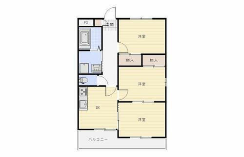 栃木県那須塩原市下永田４丁目 西那須野駅 3DK マンション 賃貸物件詳細