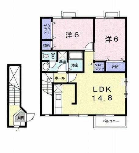 岐阜県岐阜市西改田字米野 名鉄岐阜駅 2LDK アパート 賃貸物件詳細