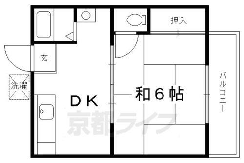 和プレジデント桃山 3階 1DK 賃貸物件詳細