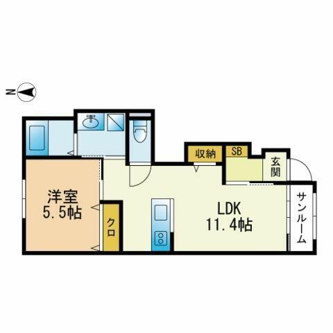 リオグランデ石崎　２番館 1階 1LDK 賃貸物件詳細