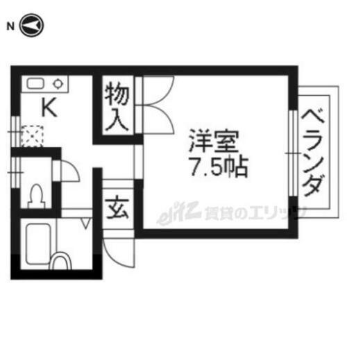 京都府京都市北区紫野東藤ノ森町 鞍馬口駅 1K アパート 賃貸物件詳細