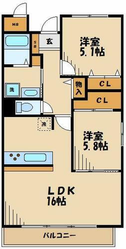 東京都府中市白糸台４丁目 武蔵野台駅 2LDK マンション 賃貸物件詳細