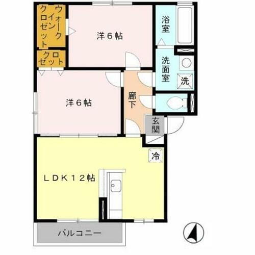 リッツハウス　Ⅱ番館 2階 2LDK 賃貸物件詳細