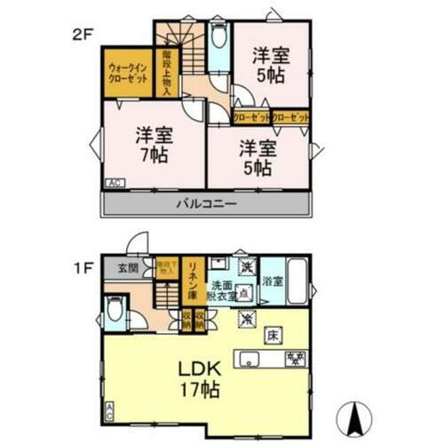 神奈川県厚木市上落合 賃貸一戸建て