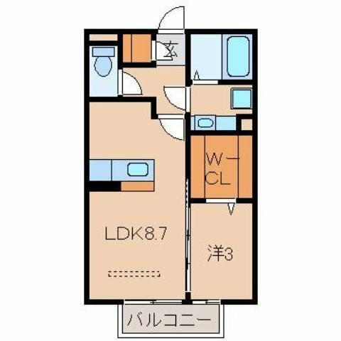 和歌山県和歌山市園部 六十谷駅 1LDK アパート 賃貸物件詳細