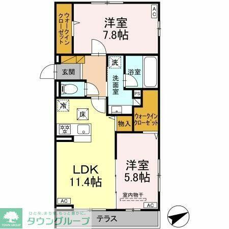 千葉県成田市並木町 成田駅 2LDK アパート 賃貸物件詳細