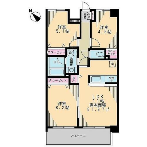 千葉県市川市日之出 行徳駅 3LDK マンション 賃貸物件詳細