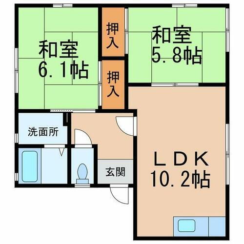 和歌山県和歌山市西浜 和歌山市駅 2LDK アパート 賃貸物件詳細