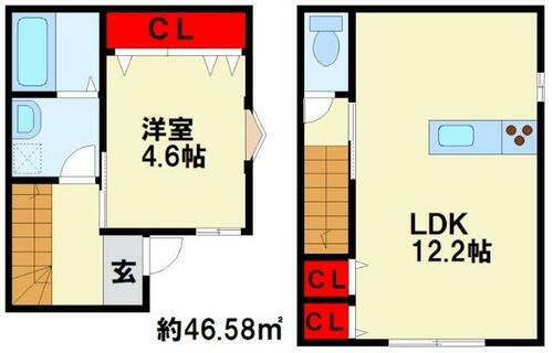 福岡県北九州市小倉北区下富野４丁目 賃貸アパート