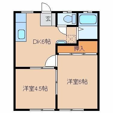 群馬県桐生市広沢町３丁目 新桐生駅 2DK アパート 賃貸物件詳細
