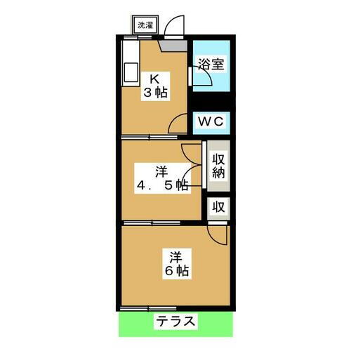 千葉県千葉市稲毛区萩台町 スポーツセンター駅 2K アパート 賃貸物件詳細