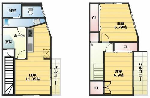 大阪府門真市大倉町 古川橋駅 2LDK 一戸建て 賃貸物件詳細