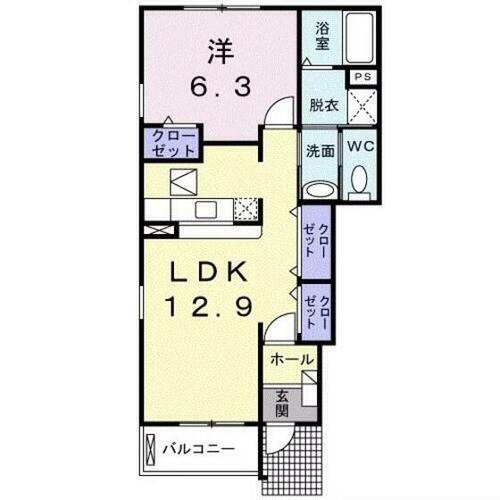 ディオールⅡ 1階 1LDK 賃貸物件詳細