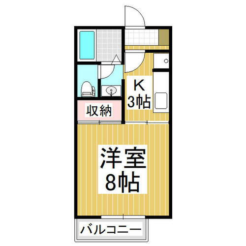 長野県長野市吉田５丁目 北長野駅 1K アパート 賃貸物件詳細