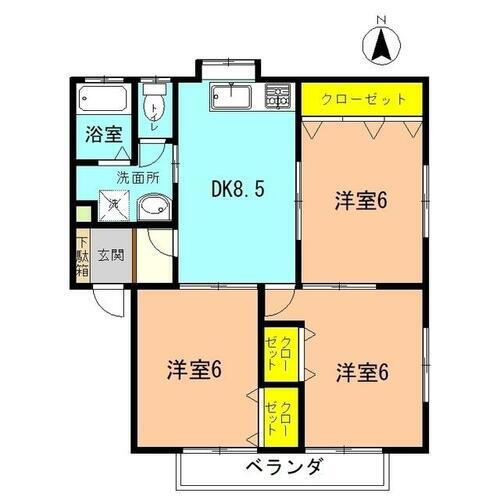神奈川県平塚市中原２丁目 平塚駅 3DK アパート 賃貸物件詳細