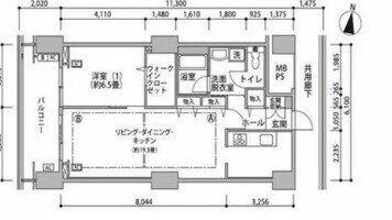 東雲キャナルコートＣＯＤＡＮ１６号棟 12階 1LDK 賃貸物件詳細