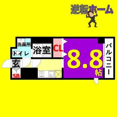 ＷＥＳＴＩＮ上前津 8階 ワンルーム 賃貸物件詳細