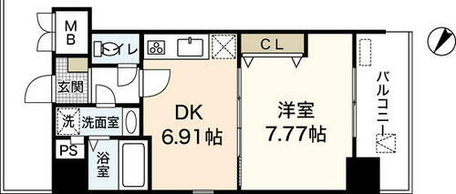 広島県広島市中区東平塚町 比治山下駅 1DK マンション 賃貸物件詳細