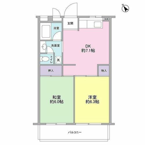 神奈川県横浜市栄区柏陽 本郷台駅 2DK マンション 賃貸物件詳細