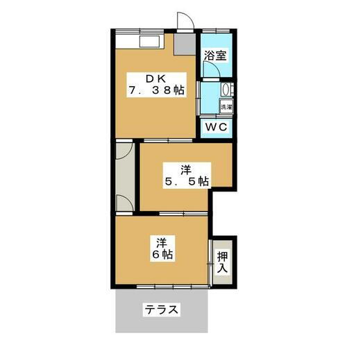 千葉県千葉市稲毛区小仲台８丁目 稲毛駅 2DK アパート 賃貸物件詳細