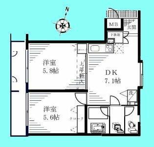 東京都品川区荏原５丁目 西小山駅 2DK マンション 賃貸物件詳細