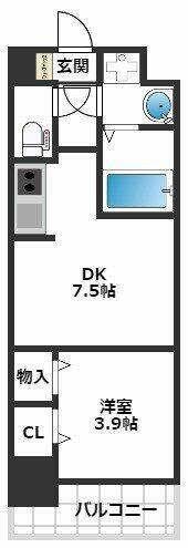 エンブレイス大橋南 4階 1DK 賃貸物件詳細