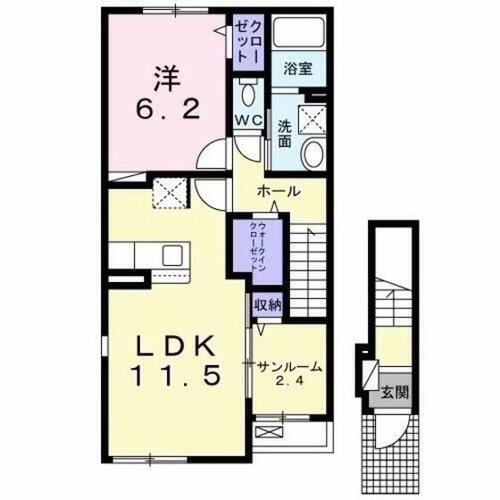群馬県前橋市下大島町 前橋大島駅 1LDK アパート 賃貸物件詳細
