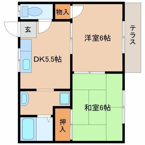 奈良県天理市勾田町 天理駅 2DK アパート 賃貸物件詳細