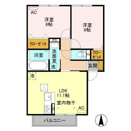セゾンドルミエール 1階 2LDK 賃貸物件詳細