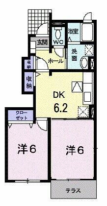 佐賀県鳥栖市萱方町 鳥栖駅 2DK アパート 賃貸物件詳細