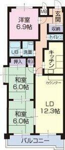 サンシャイン青木 1階 3LDK 賃貸物件詳細